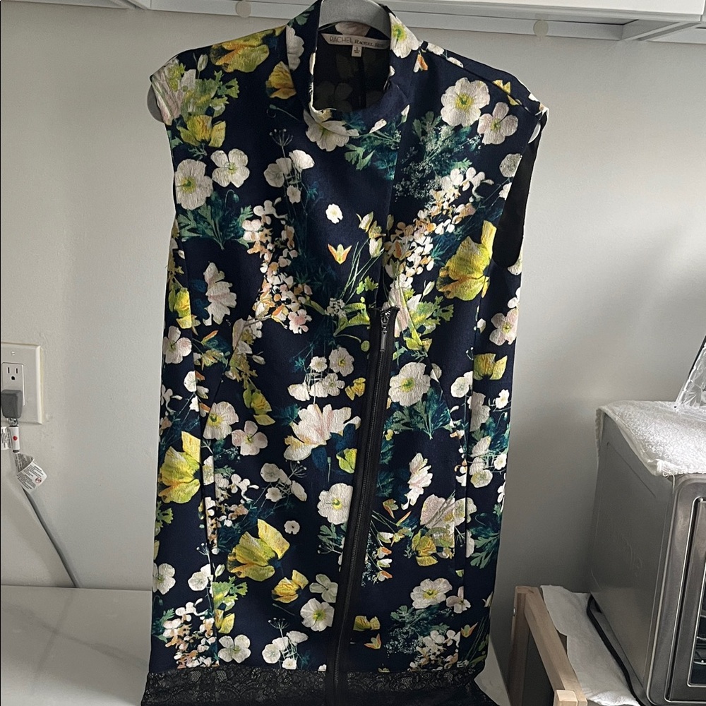 RACHEL Rachel Roy Floral Mini Dress - Black and Yellow